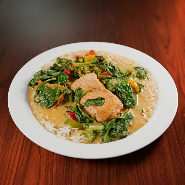 Salmon in Chu Chee Curry.